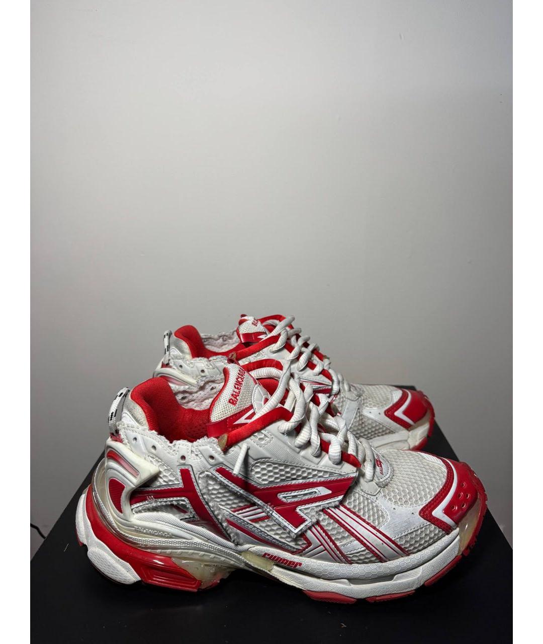 BALENCIAGA Красные бархатные низкие кроссовки / кеды, фото 2