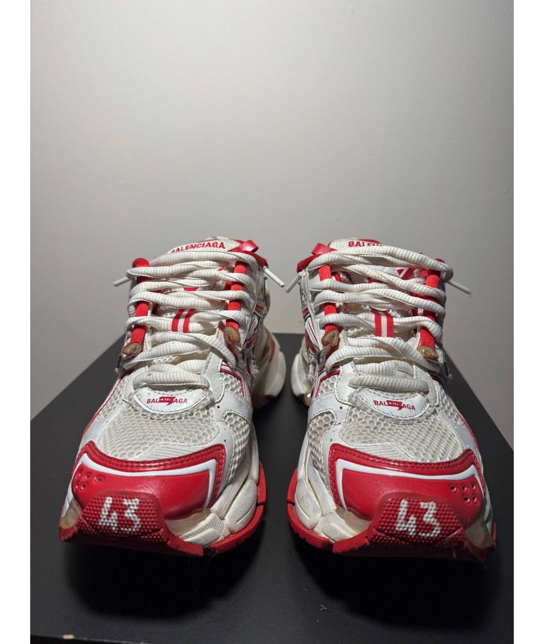 BALENCIAGA Красные бархатные низкие кроссовки / кеды, фото 3