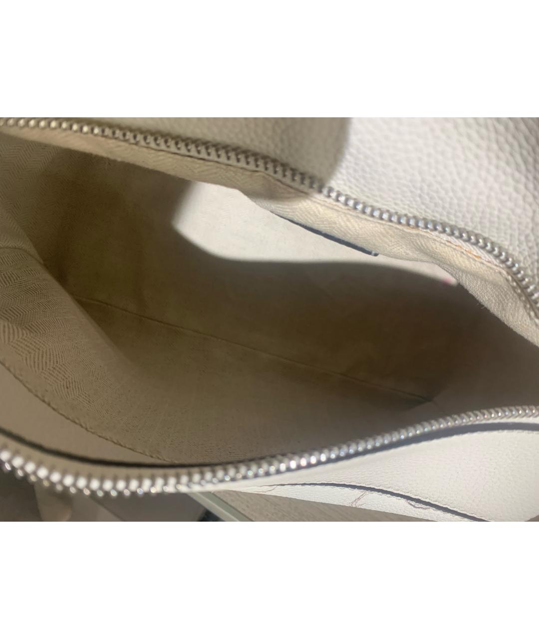 LOEWE Белая кожаная сумка с короткими ручками, фото 7