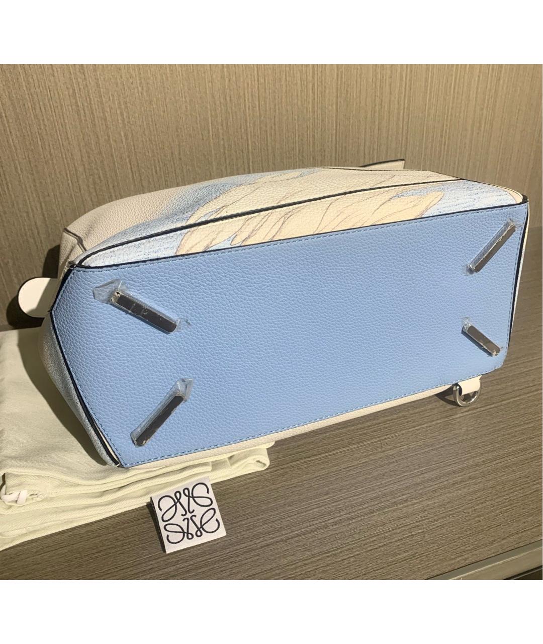 LOEWE Белая кожаная сумка с короткими ручками, фото 5