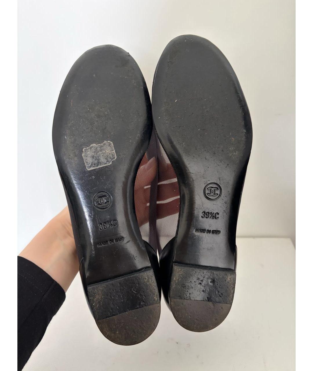 CHANEL Черные балетки, фото 3