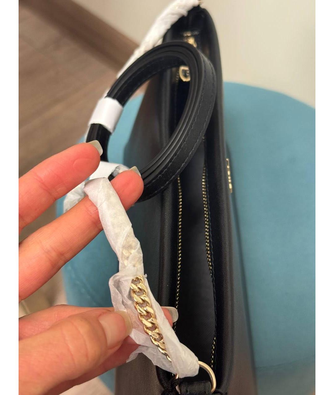 FURLA Черная кожаная сумка через плечо, фото 4