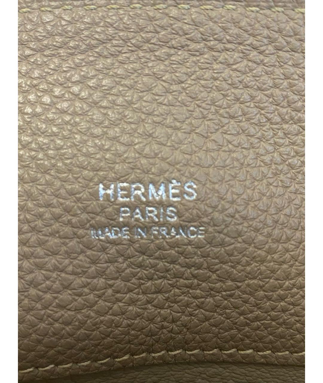 HERMES Серая кожаная сумка через плечо, фото 5