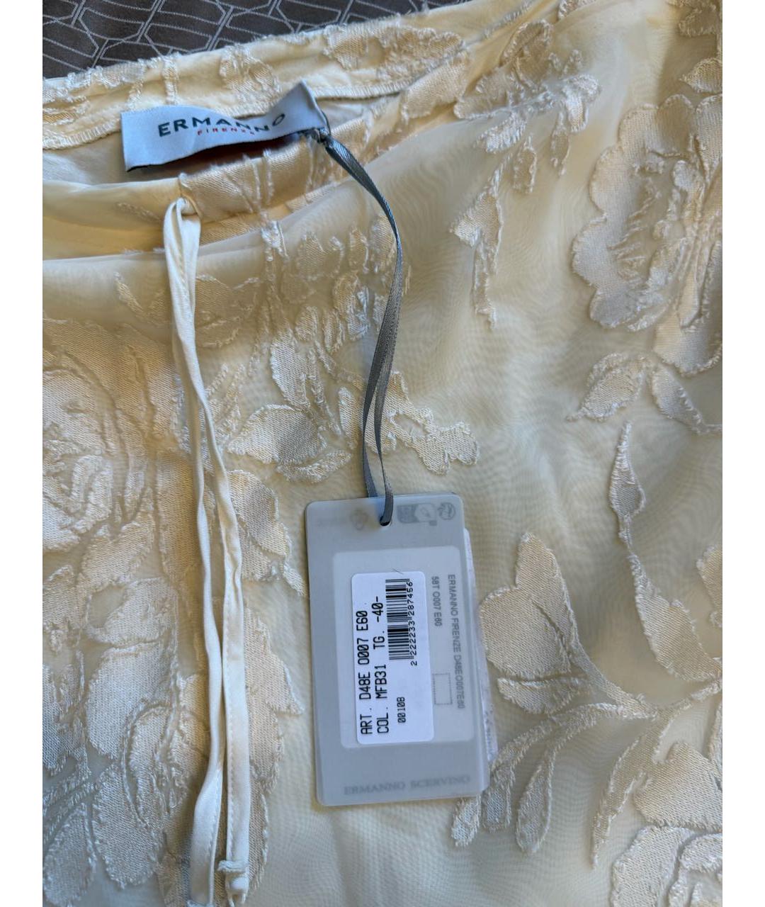 ERMANNO FIRENZE Бежевая полиэстеровая юбка миди, фото 3