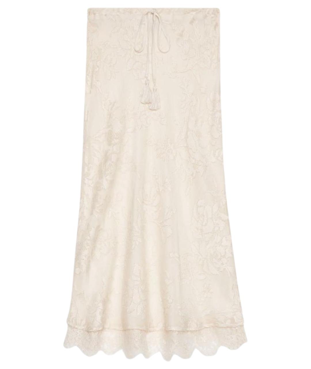 ERMANNO FIRENZE Бежевая полиэстеровая юбка миди, фото 1