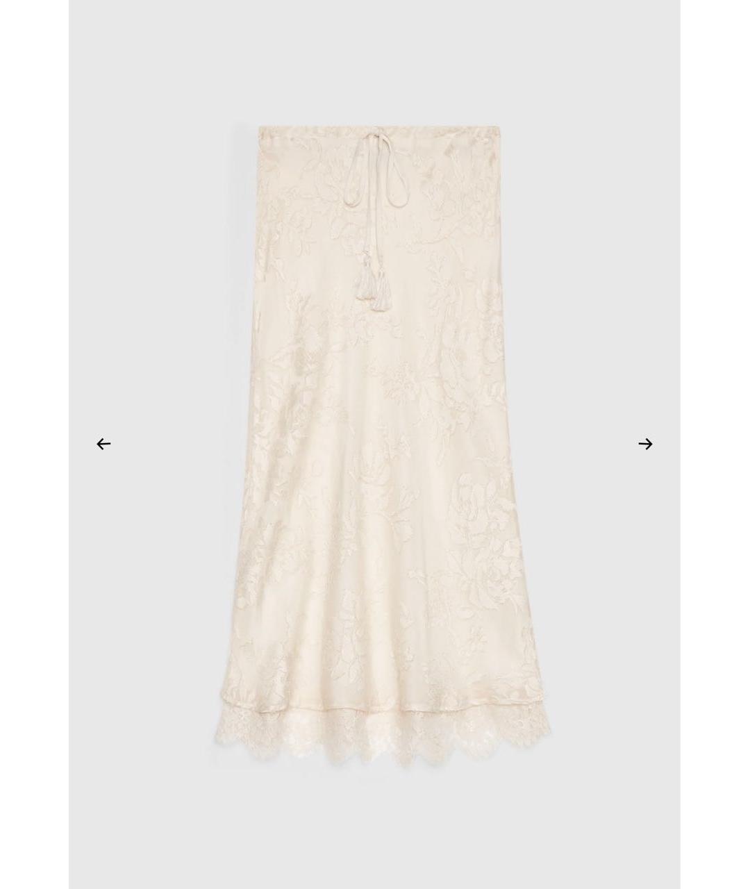 ERMANNO FIRENZE Бежевая полиэстеровая юбка миди, фото 8