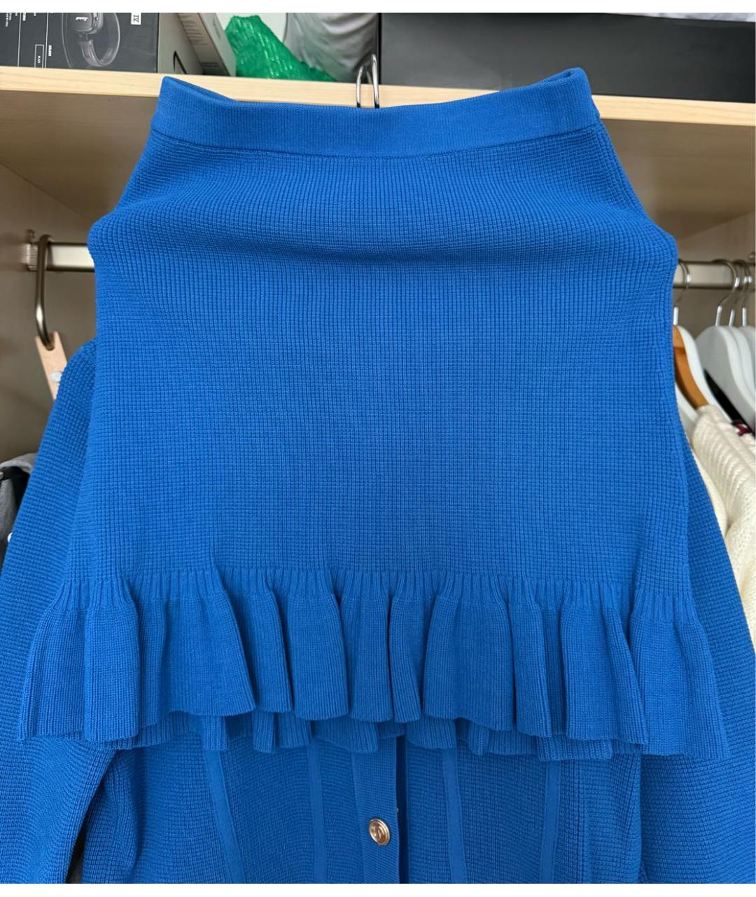 SANDRO Синий вискозный костюм с юбками, фото 3