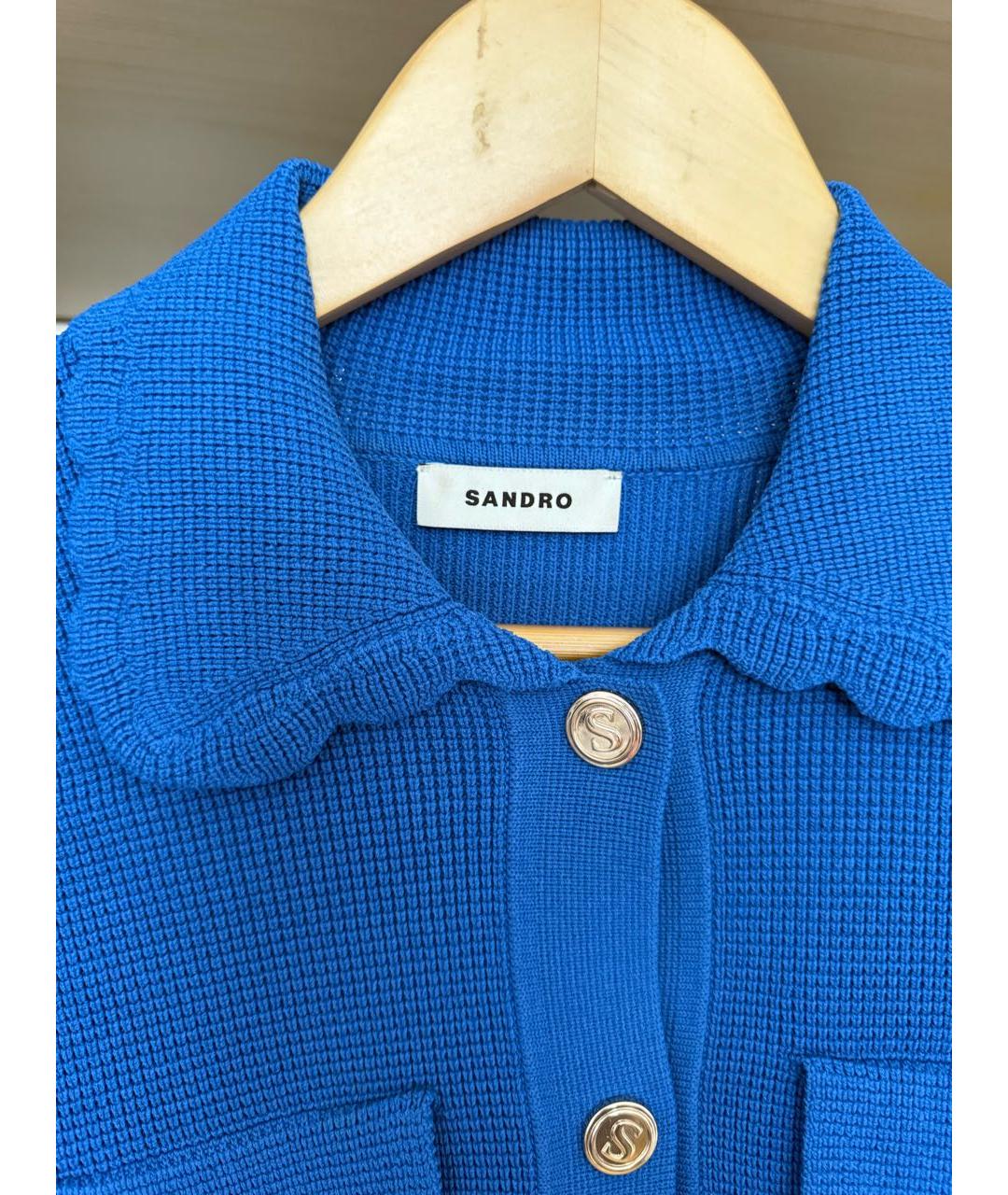 SANDRO Синий вискозный костюм с юбками, фото 4