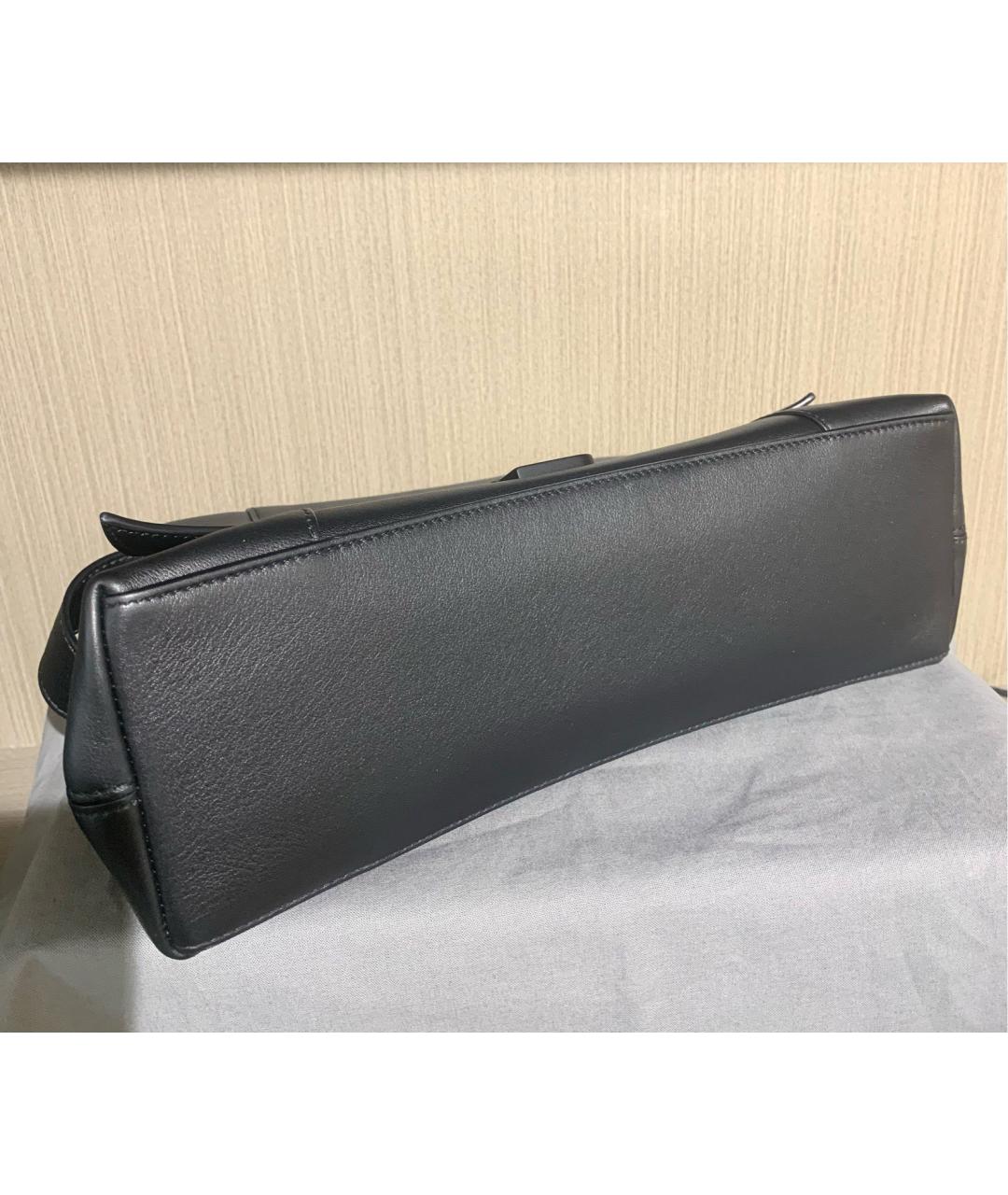 BALENCIAGA Черная кожаная сумка через плечо, фото 5