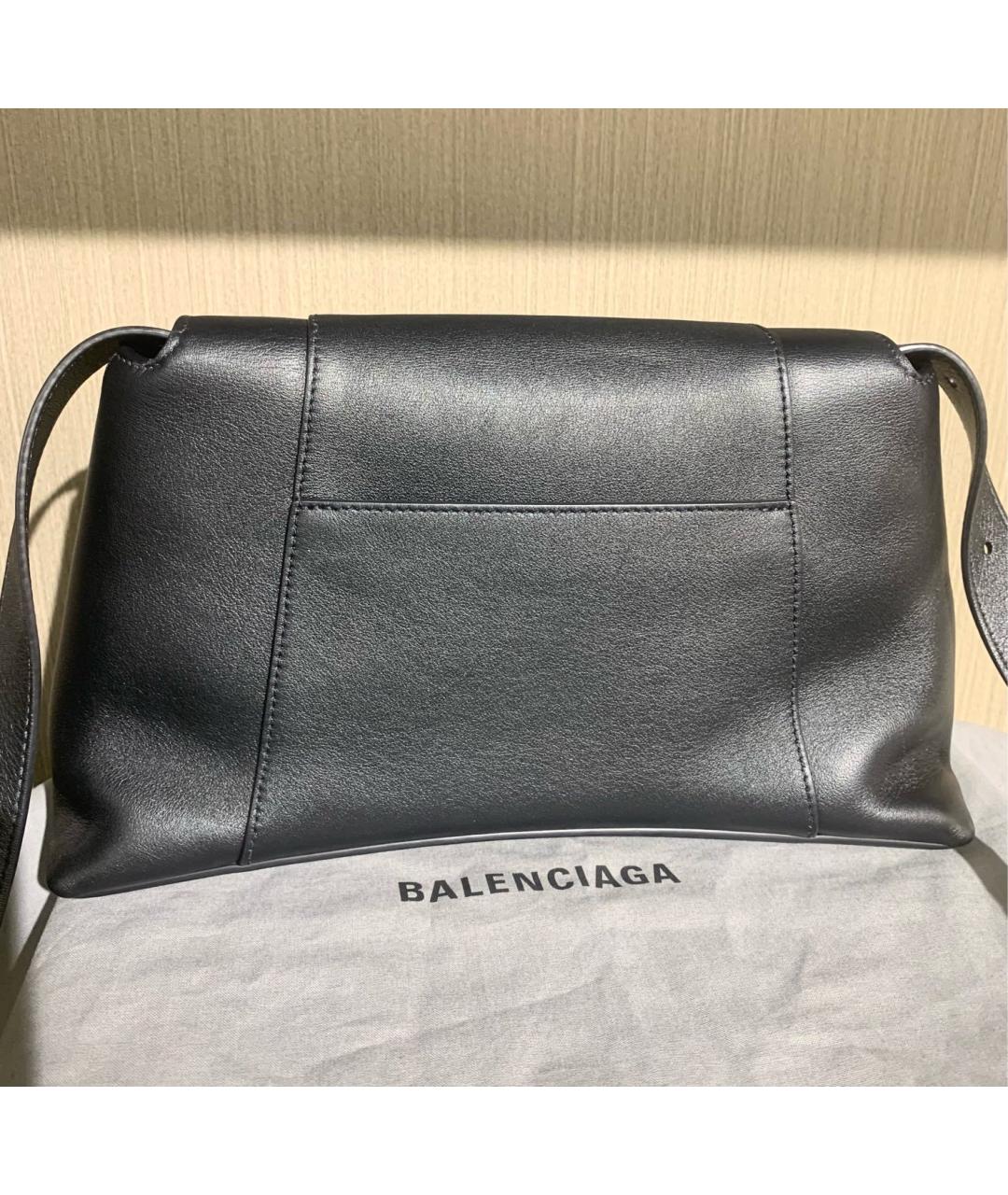 BALENCIAGA Черная кожаная сумка через плечо, фото 2