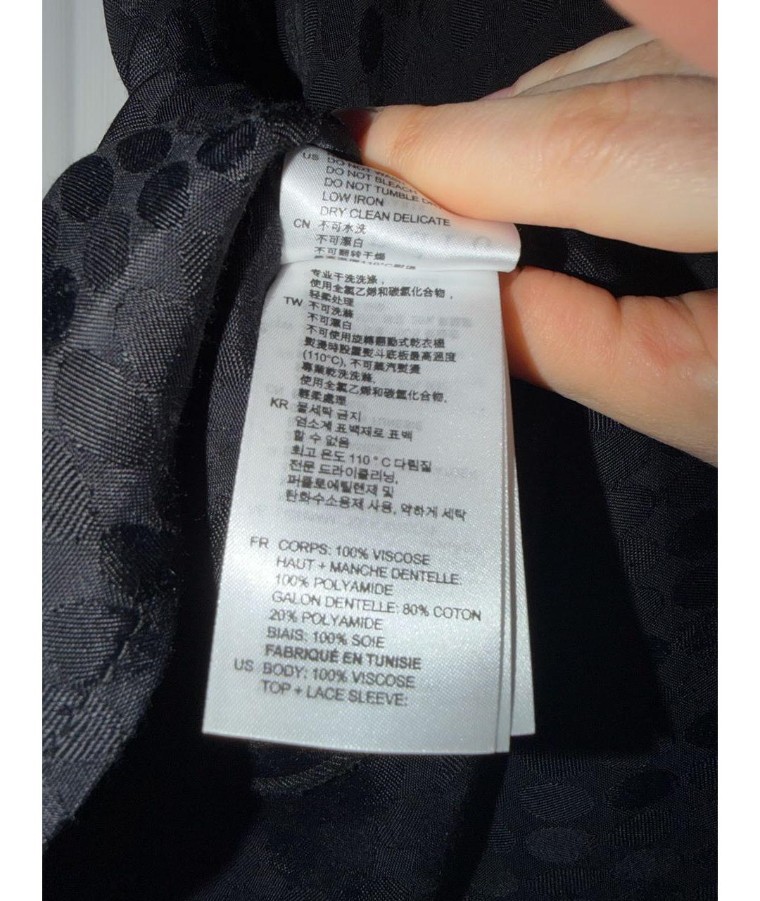 SANDRO Черная вискозная блузы, фото 5