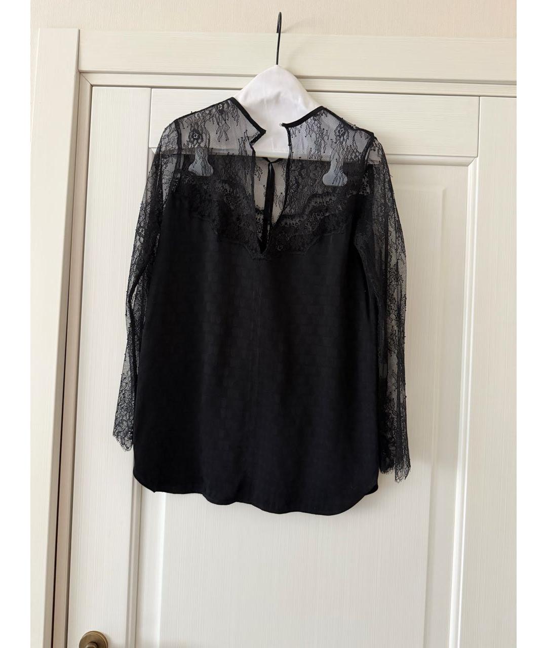 SANDRO Черная вискозная блузы, фото 2