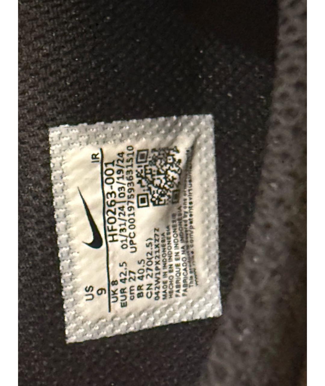 NIKE Черные текстильные низкие кроссовки / кеды, фото 7