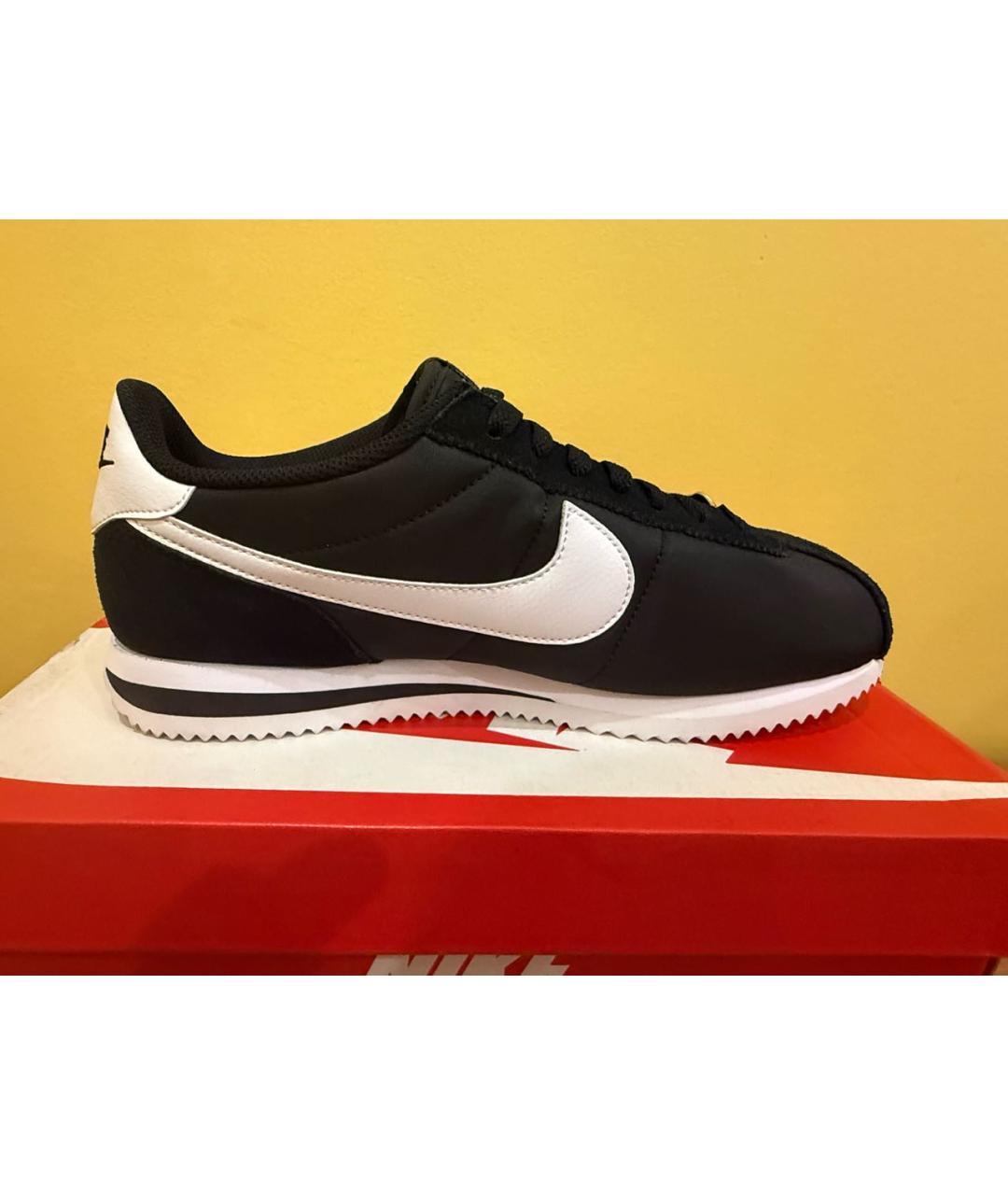 NIKE Черные текстильные низкие кроссовки / кеды, фото 4