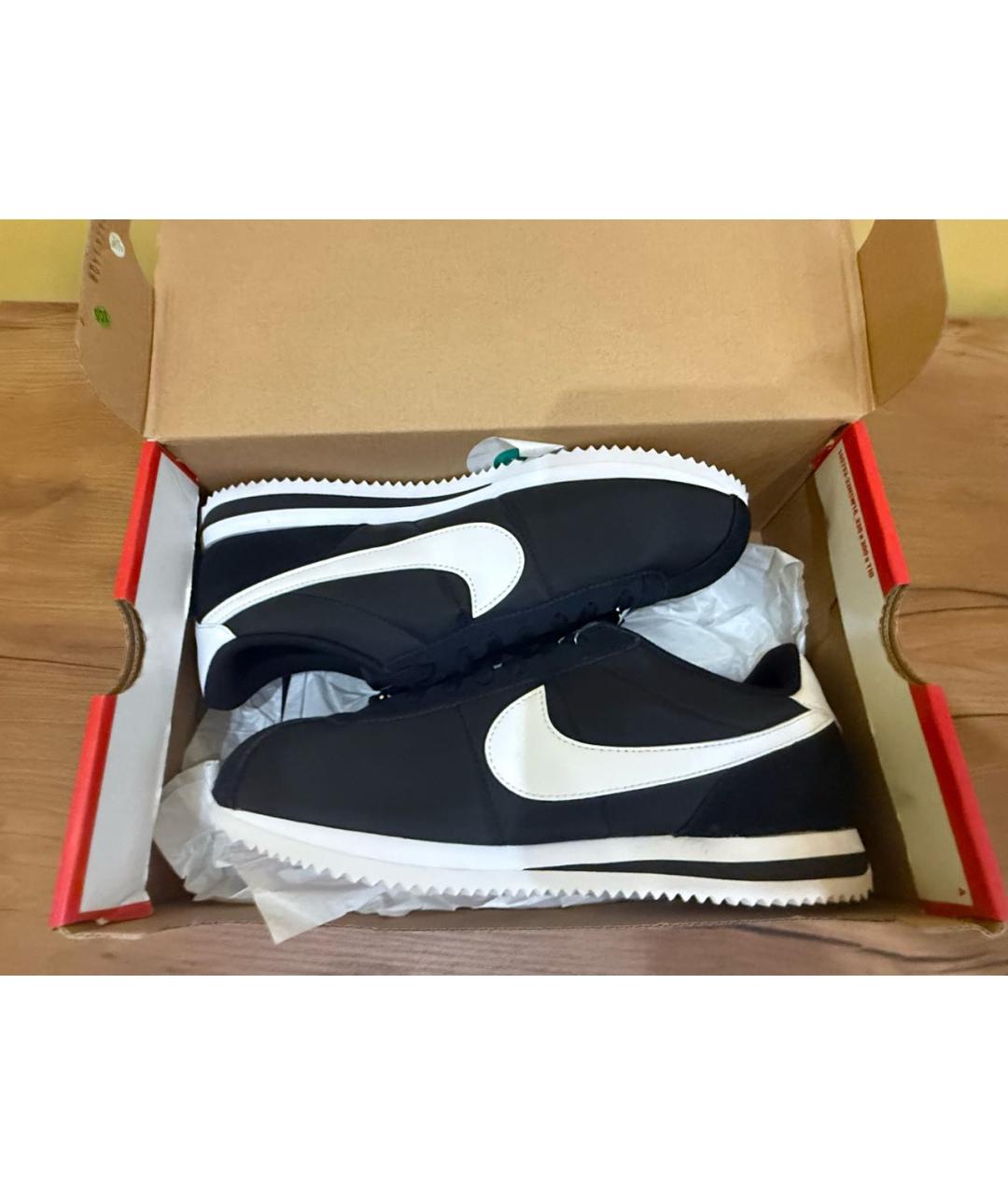 NIKE Черные текстильные низкие кроссовки / кеды, фото 5