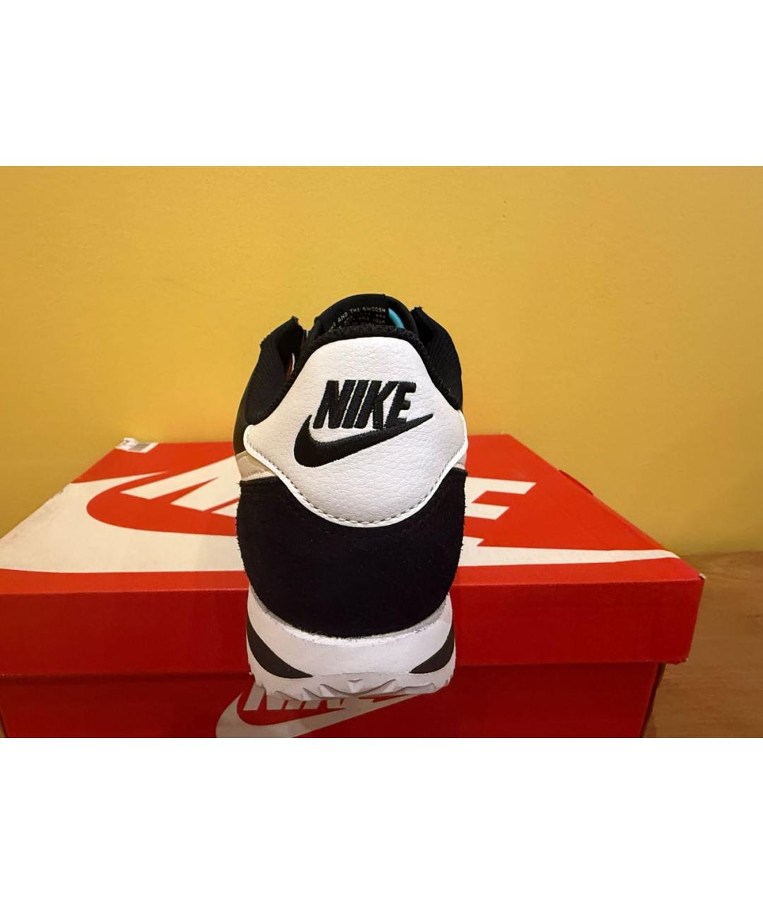 NIKE Черные текстильные низкие кроссовки / кеды, фото 3