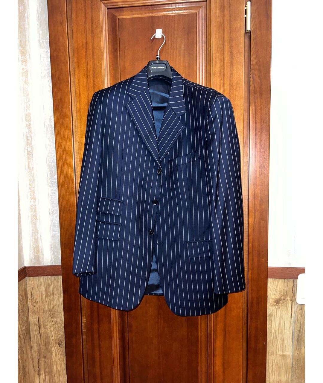 LORO PIANA Темно-синий повседневный костюм, фото 9