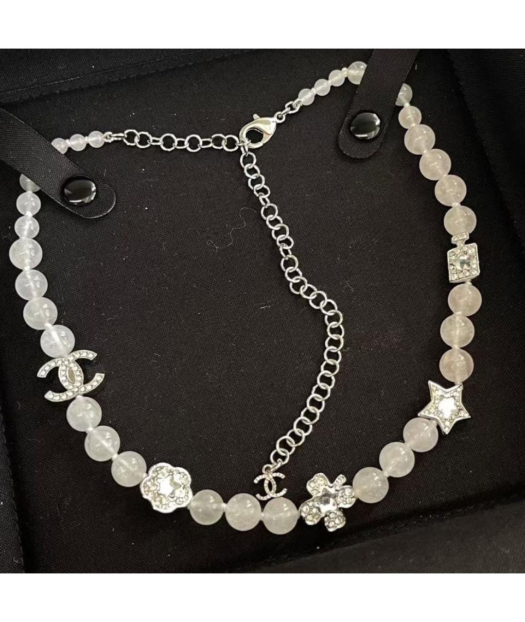 CHANEL Белое колье, фото 3