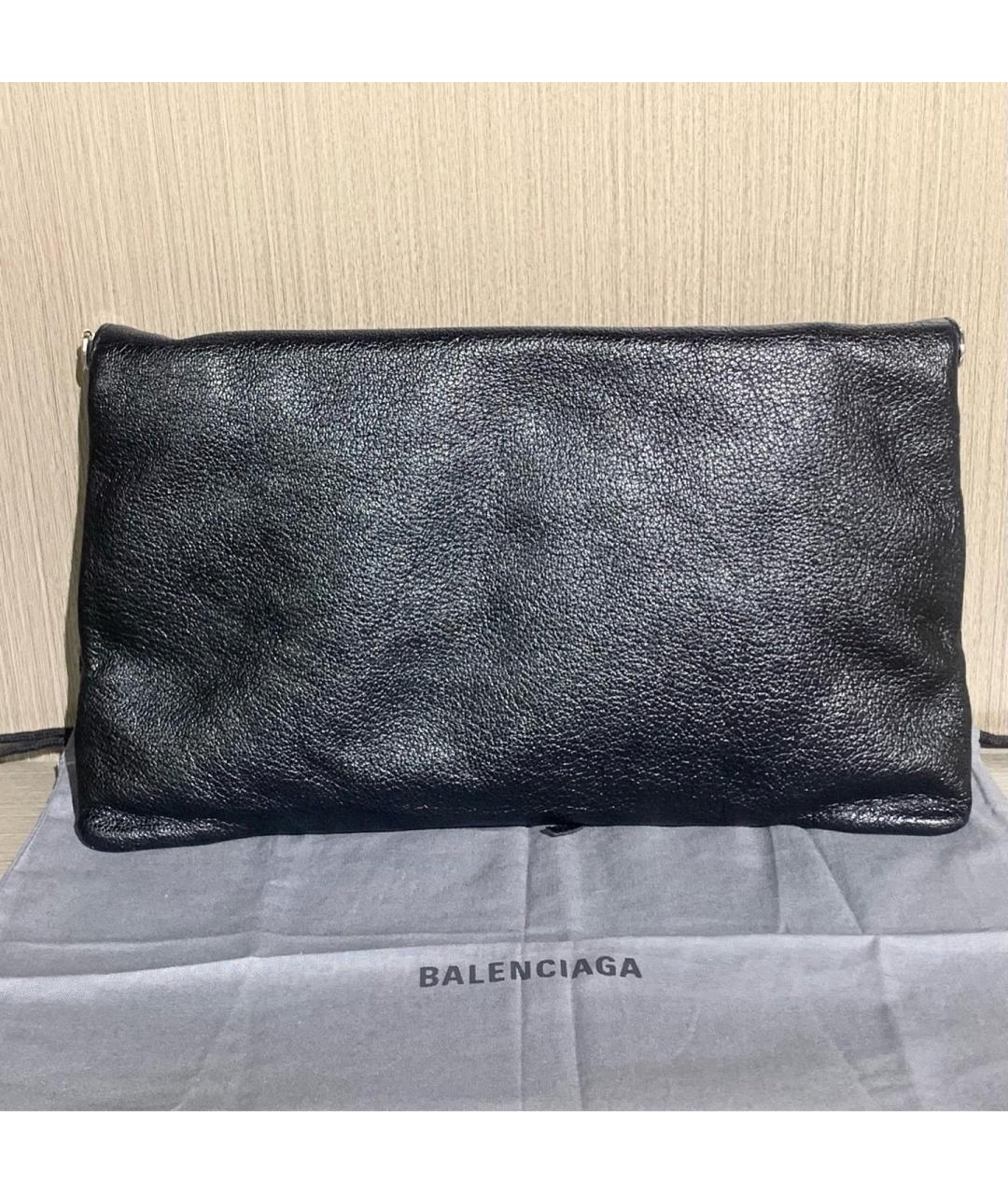 BALENCIAGA Черная кожаная сумка через плечо, фото 3