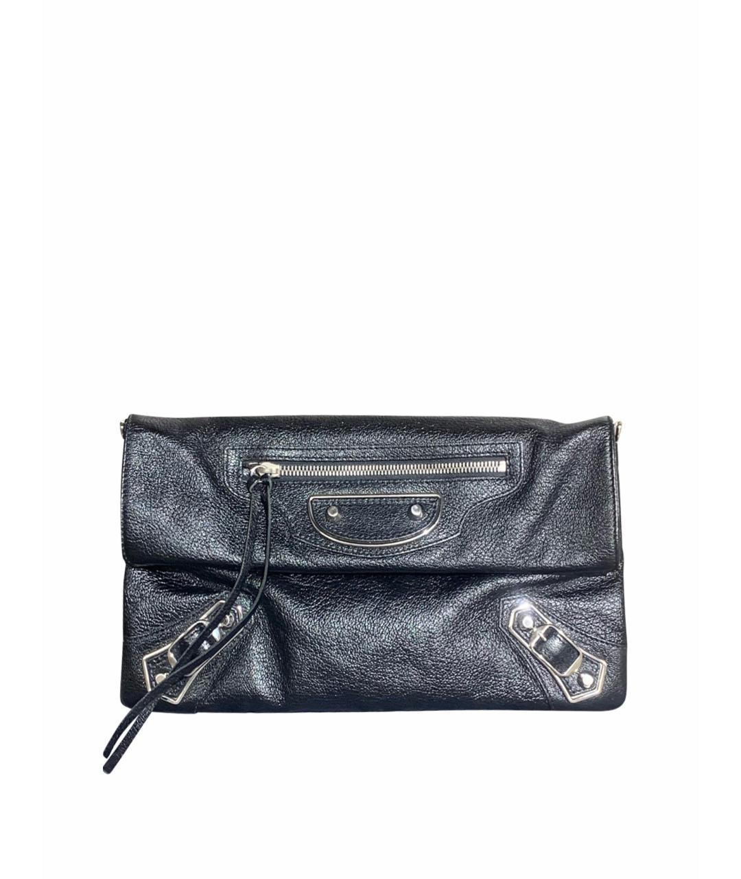 BALENCIAGA Черная кожаная сумка через плечо, фото 1