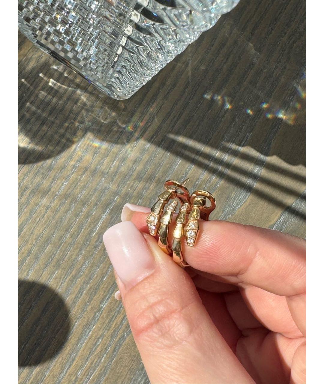 BVLGARI Розовые серьги из розового золота, фото 5