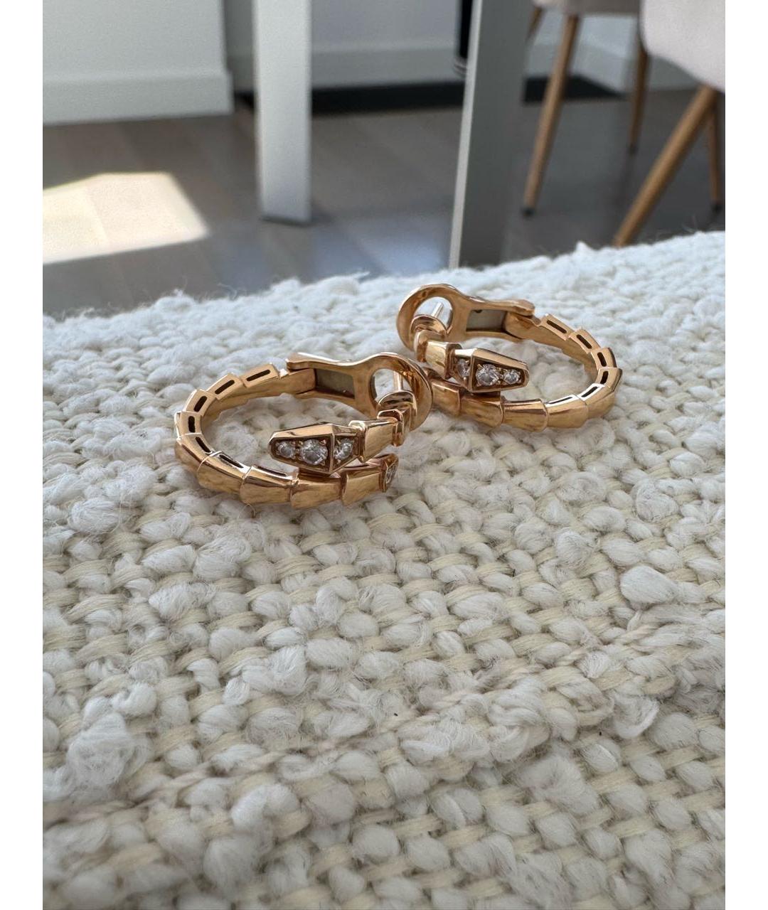 BVLGARI Розовые серьги из розового золота, фото 2