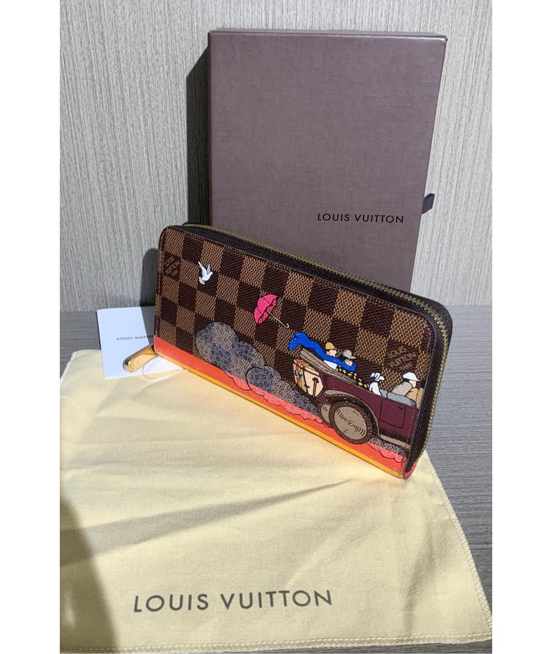 LOUIS VUITTON Коричневый кошелек, фото 4