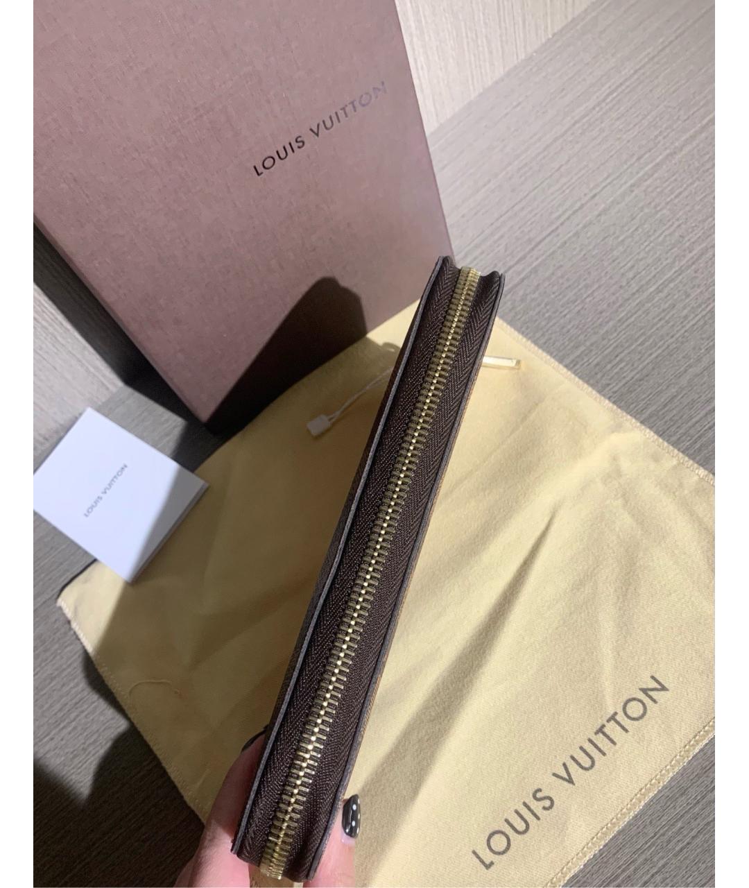 LOUIS VUITTON Коричневый кошелек, фото 8