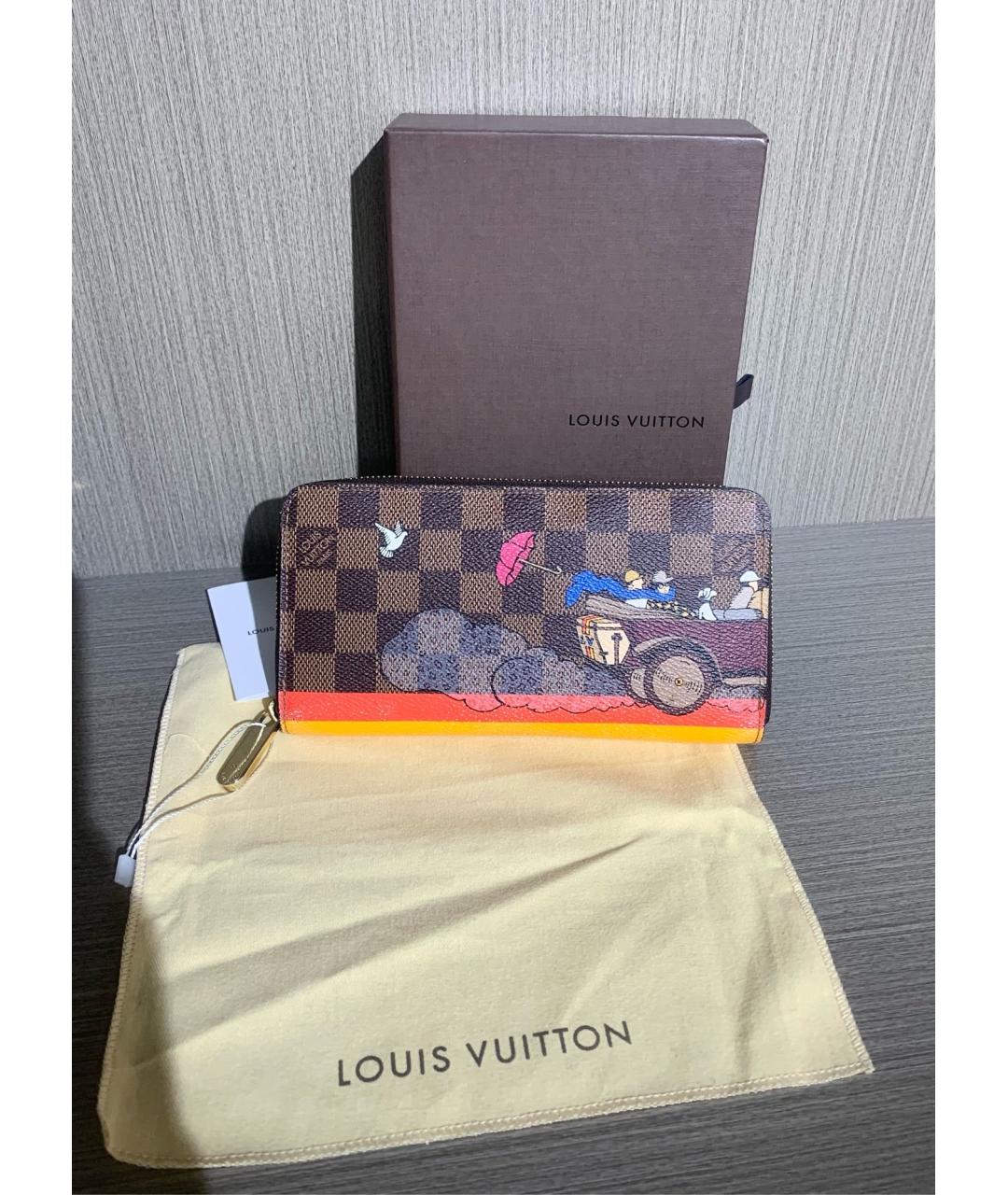 LOUIS VUITTON Коричневый кошелек, фото 9