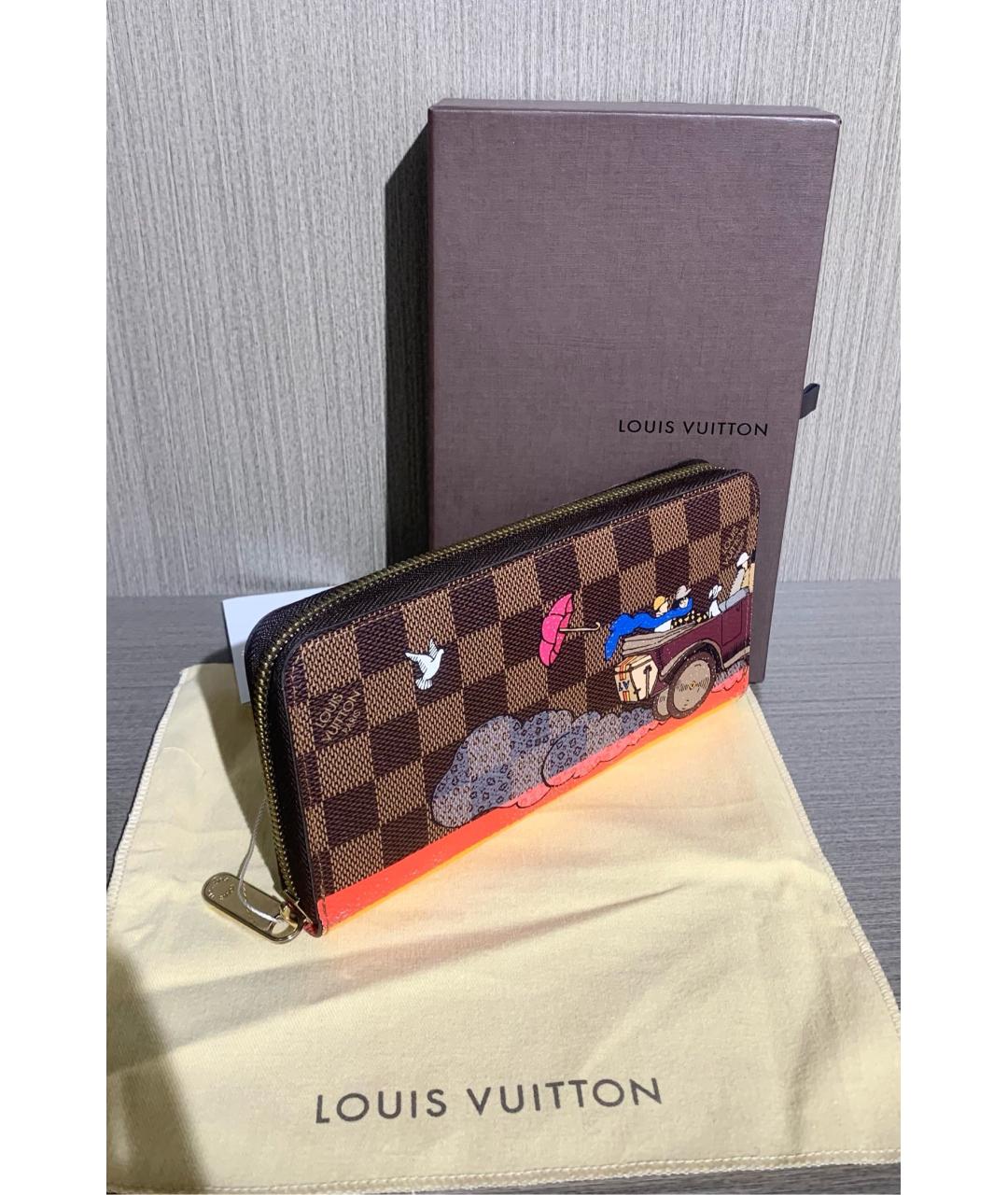 LOUIS VUITTON Коричневый кошелек, фото 5