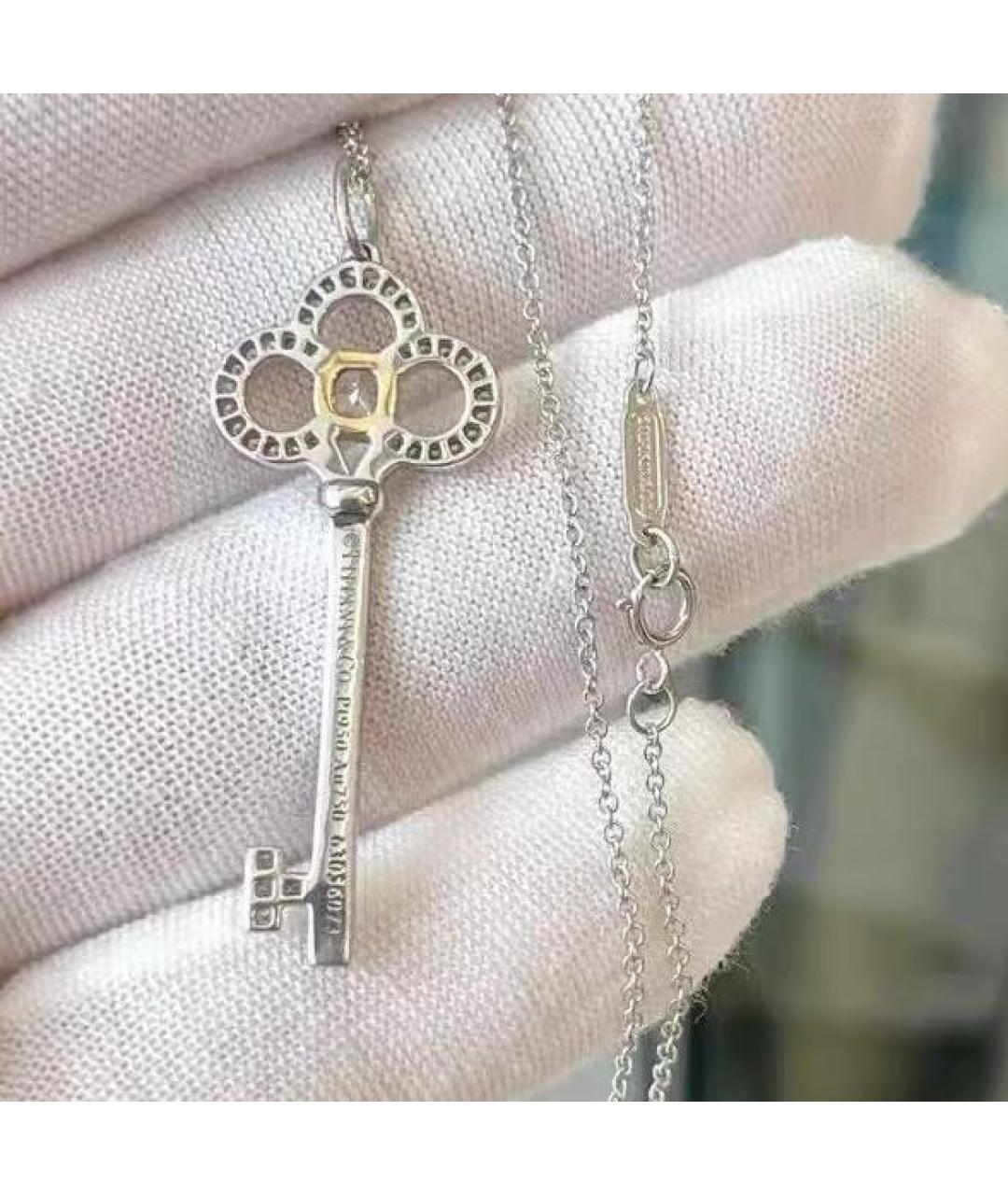 TIFFANY&CO Серебряное колье из белого золота, фото 5