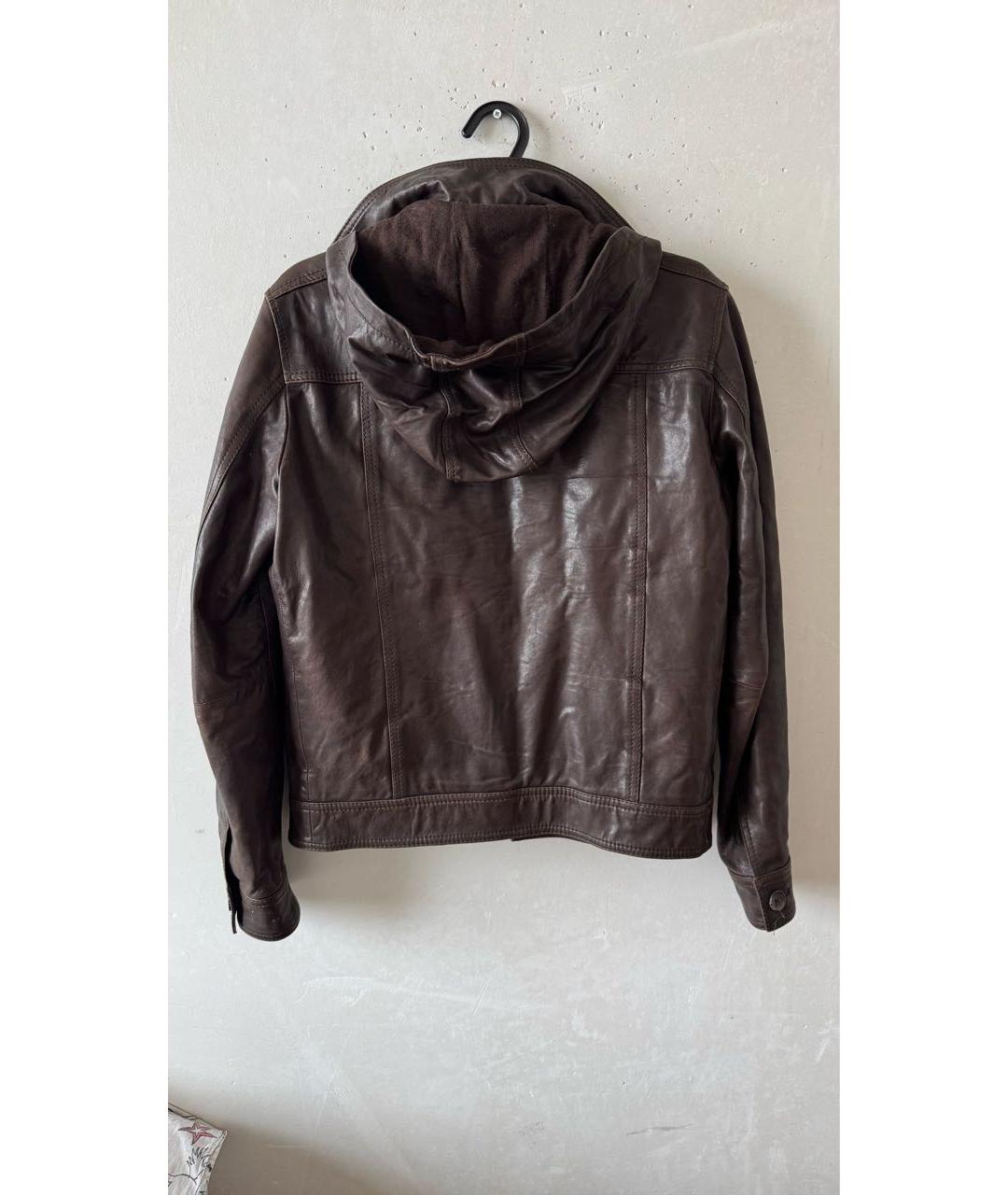 DOLCE&GABBANA Коричневая кожаная дубленка/шуба, фото 2