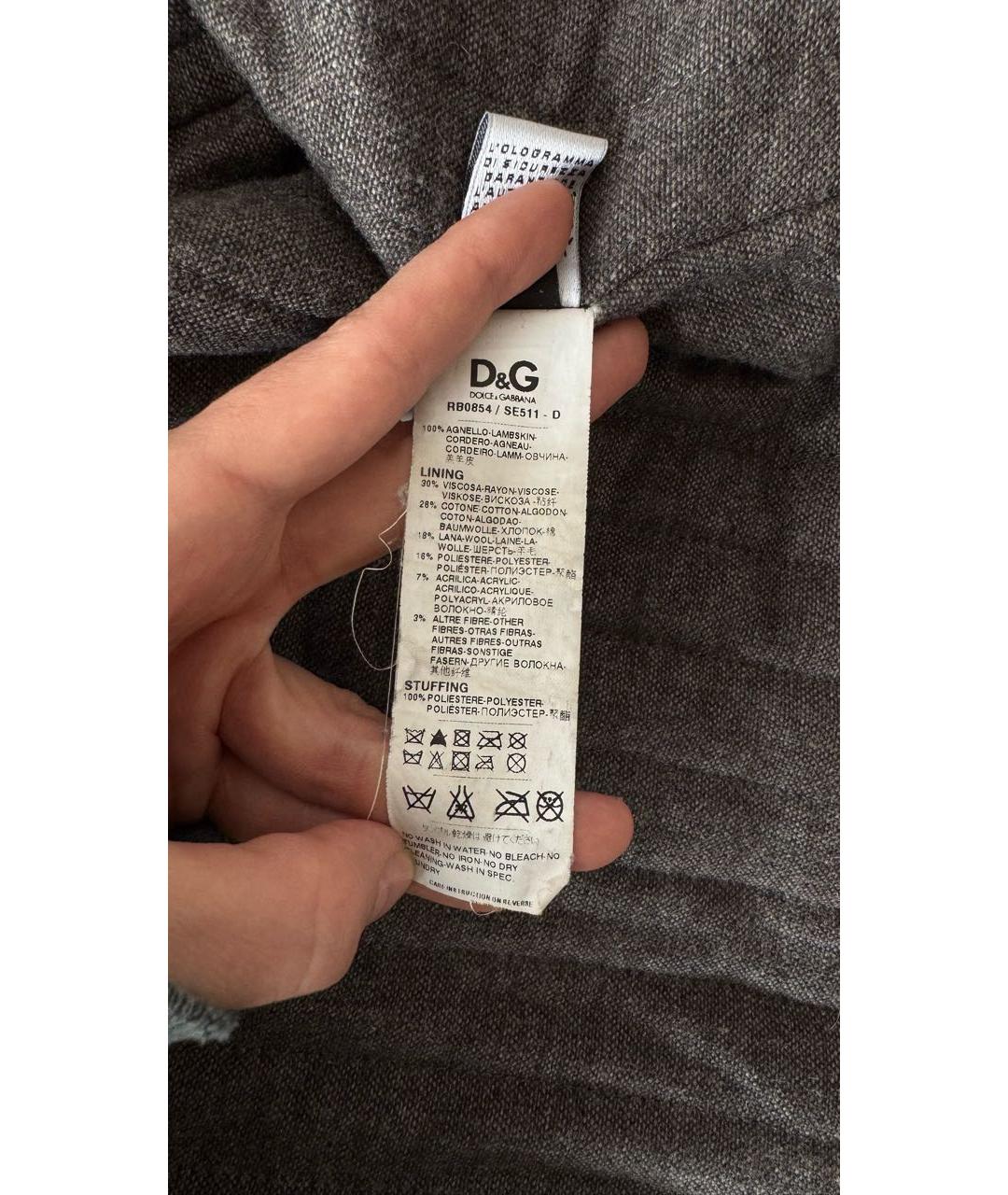 DOLCE&GABBANA Коричневая кожаная дубленка/шуба, фото 5