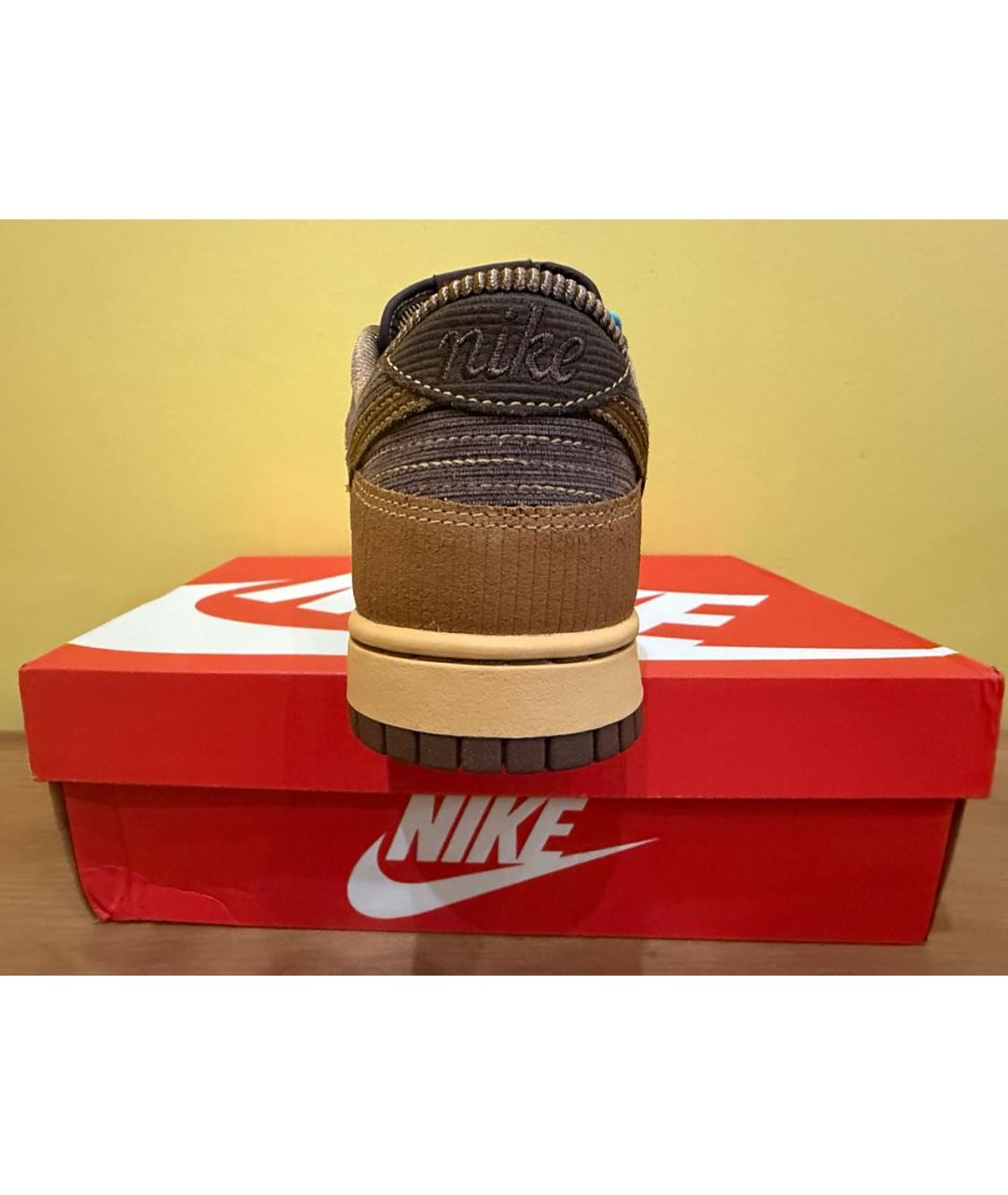 NIKE Коричневые замшевые низкие кроссовки / кеды, фото 4