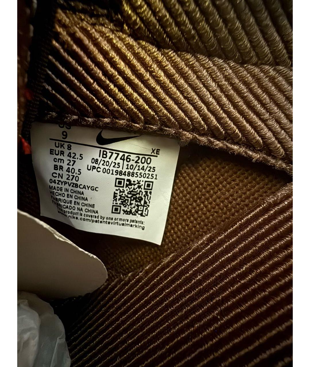 NIKE Коричневые замшевые низкие кроссовки / кеды, фото 7