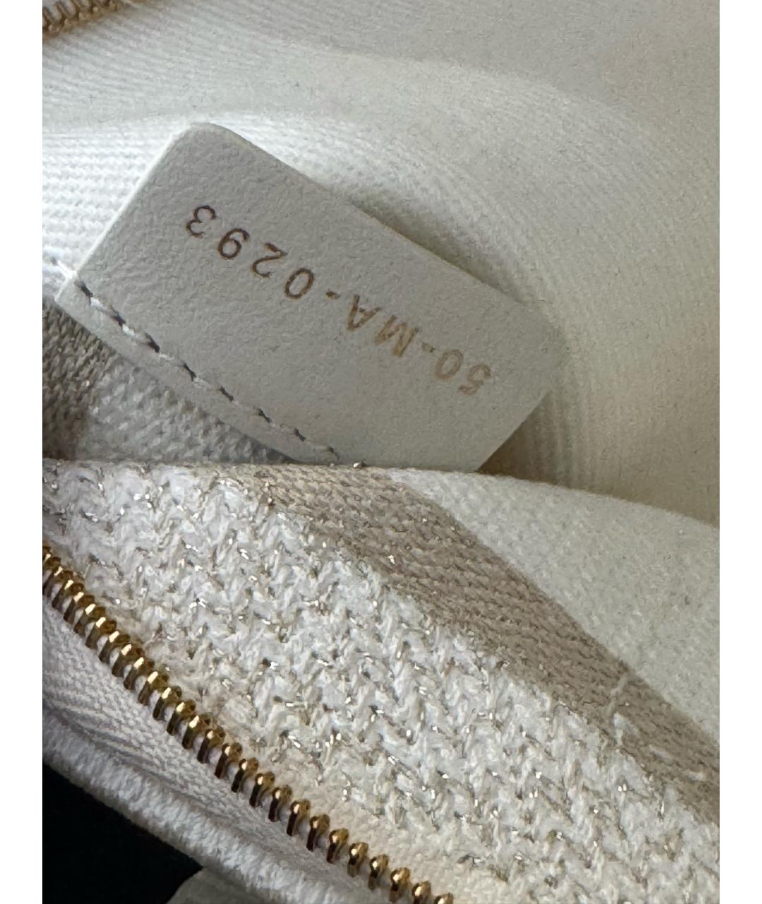 CHRISTIAN DIOR Бежевая жаккардовая сумка тоут, фото 6