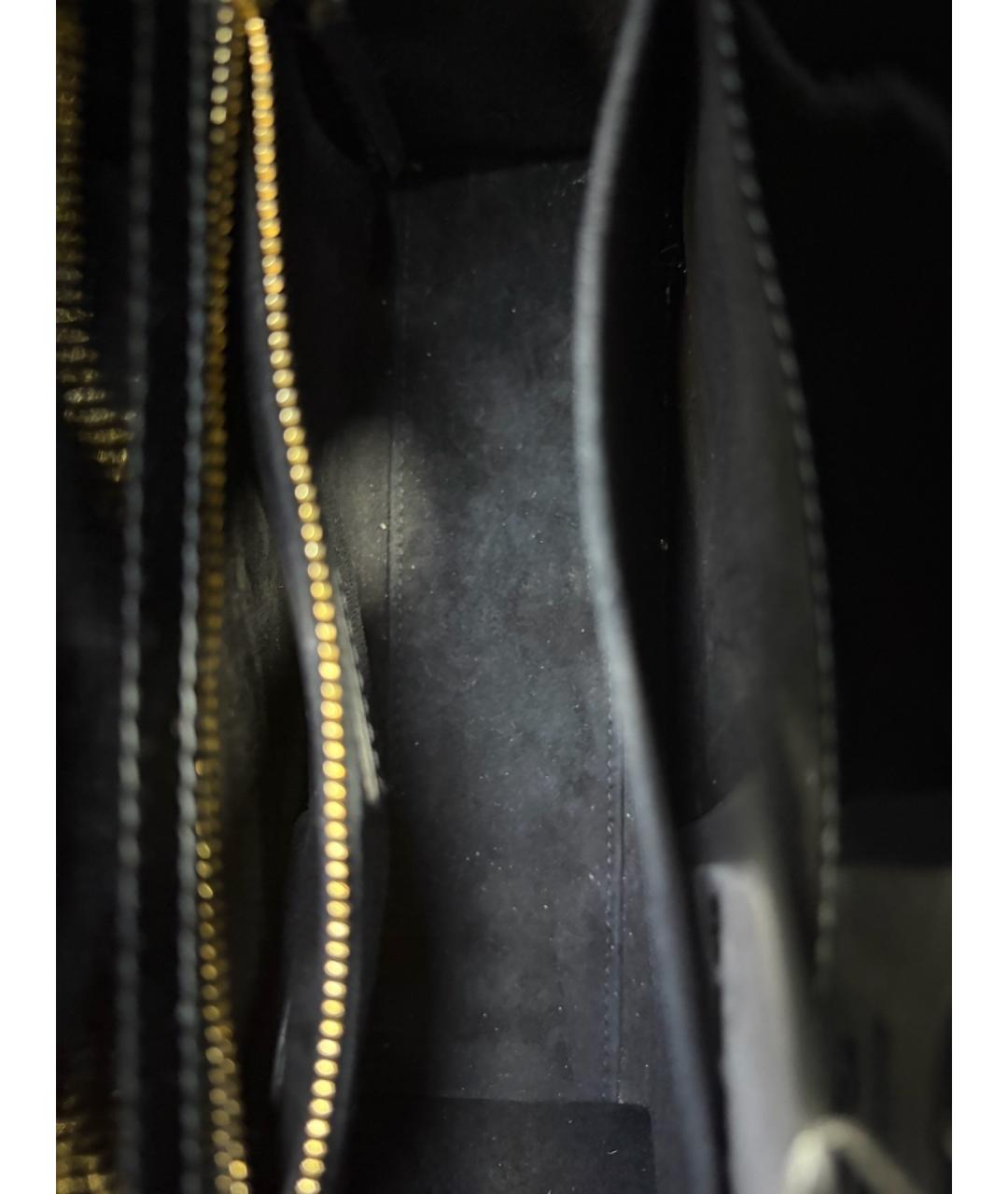 CHRISTIAN DIOR Черная сумка с короткими ручками из лакированной кожи, фото 8