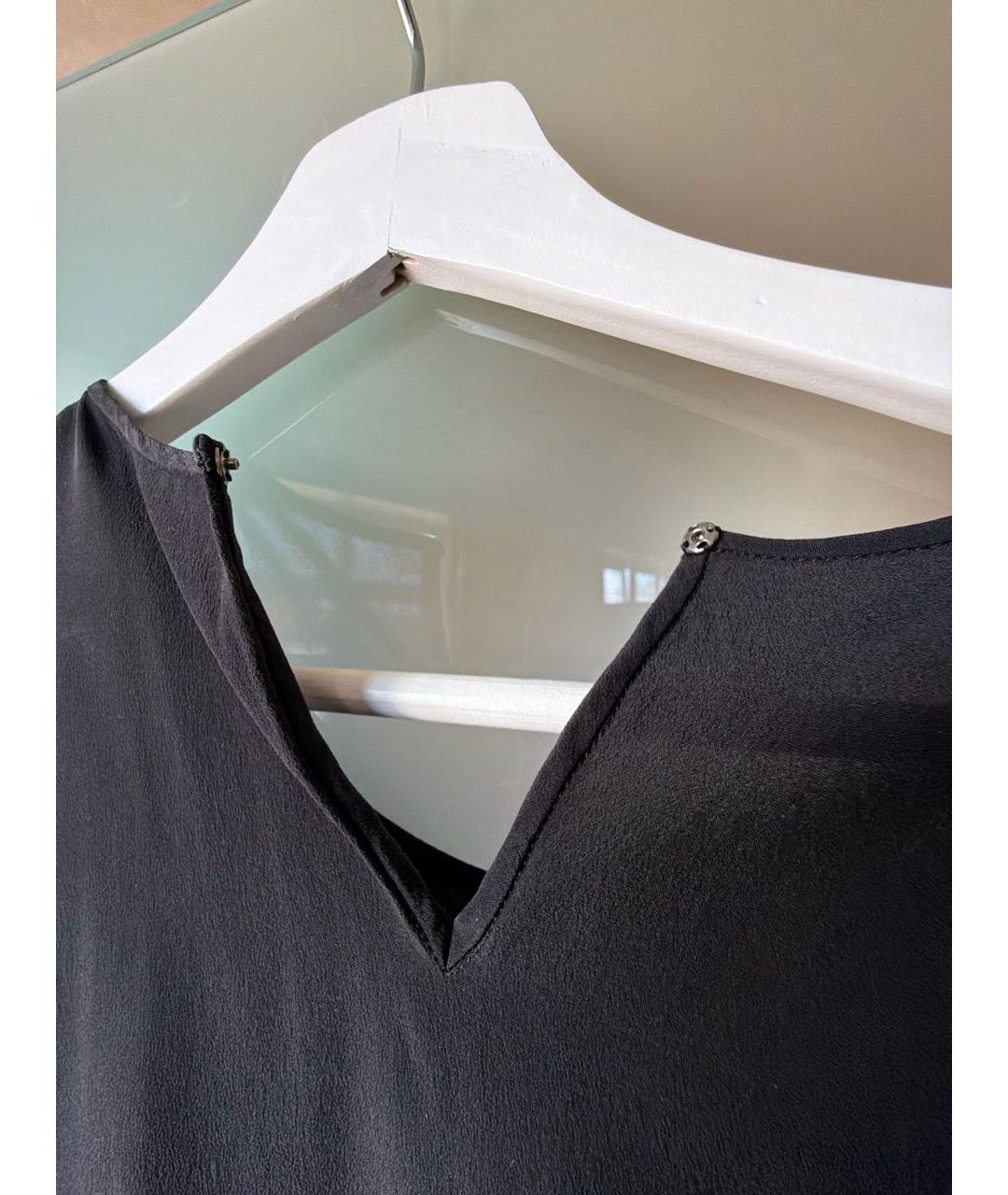 DOLCE&GABBANA Черная шелковая блузы, фото 4