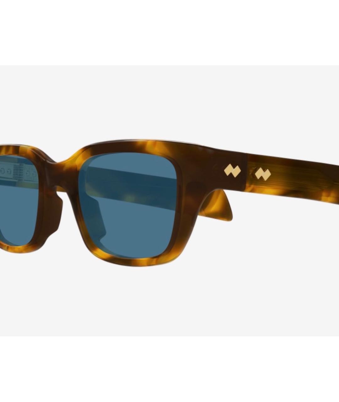 BOTTEGA VENETA Коричневые пластиковые солнцезащитные очки, фото 3