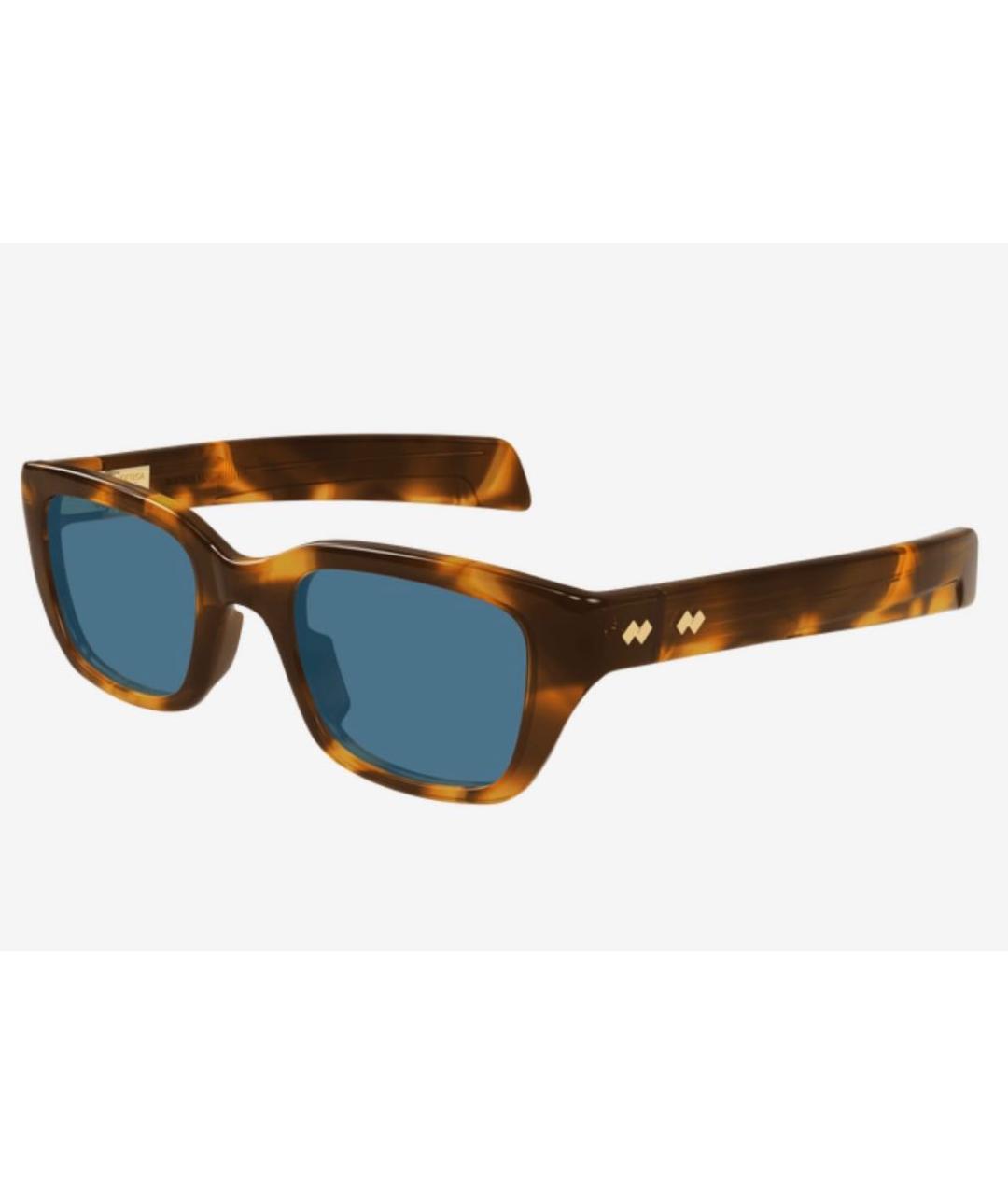 BOTTEGA VENETA Коричневые пластиковые солнцезащитные очки, фото 4