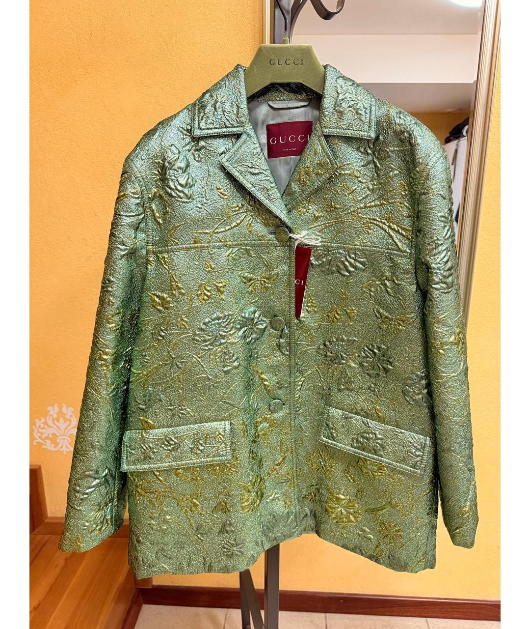 GUCCI Зеленый жакет/пиджак, фото 6