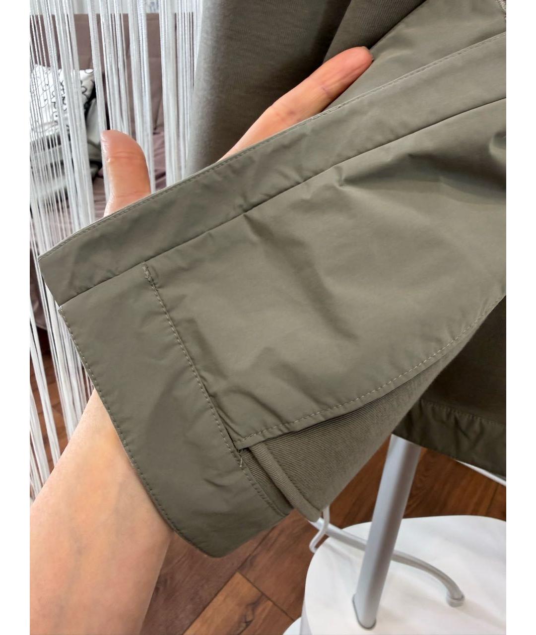 MAX MARA Хаки хлопко-эластановый костюм с брюками, фото 7