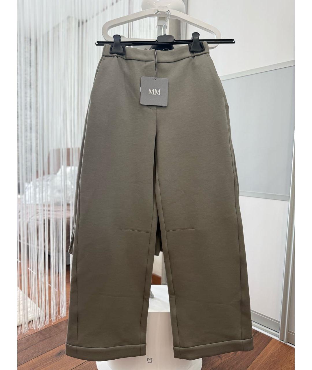 MAX MARA Хаки хлопко-эластановый костюм с брюками, фото 4