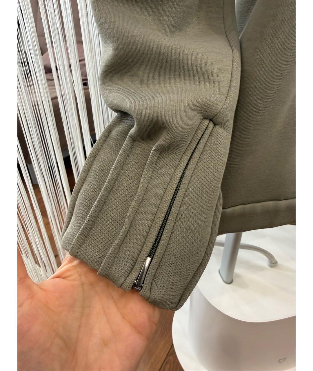 MAX MARA Хаки хлопко-эластановый костюм с брюками, фото 6