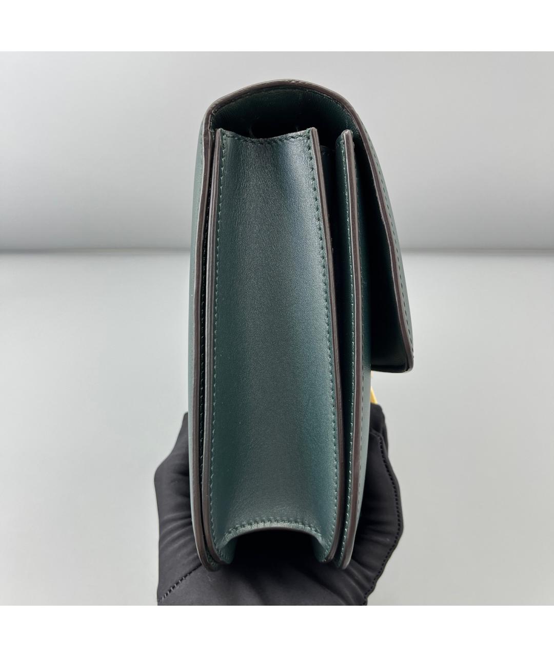 CELINE Зеленая кожаная сумка через плечо, фото 3