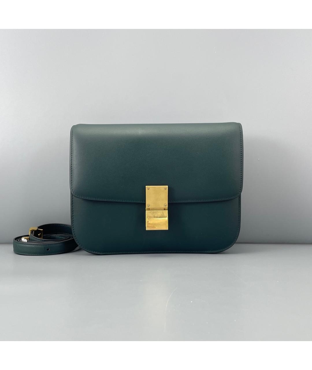 CELINE Зеленая кожаная сумка через плечо, фото 5