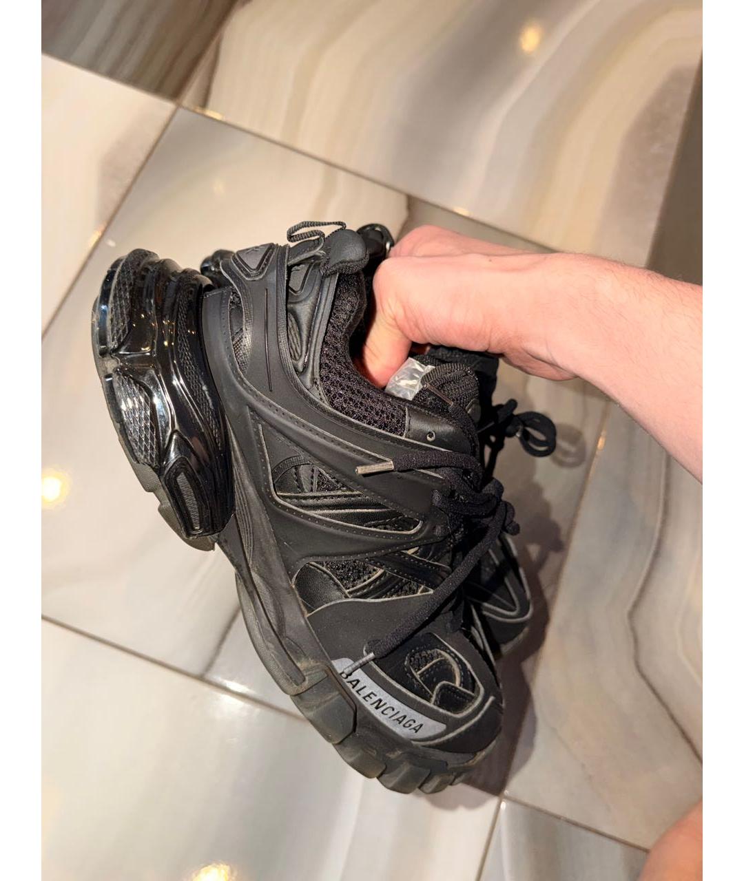 BALENCIAGA Антрацитовые текстильные кроссовки, фото 3