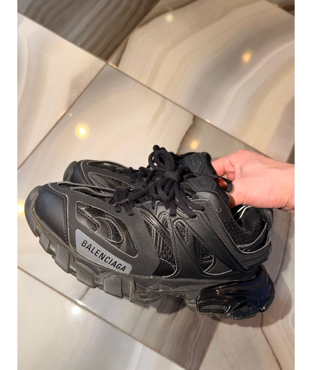 BALENCIAGA Антрацитовые текстильные кроссовки, фото 7