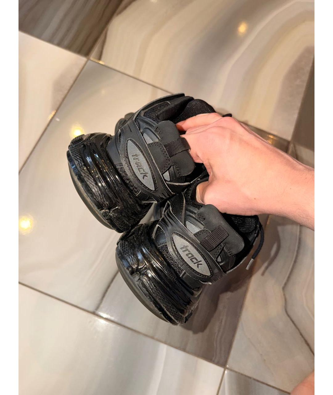 BALENCIAGA Антрацитовые текстильные кроссовки, фото 4