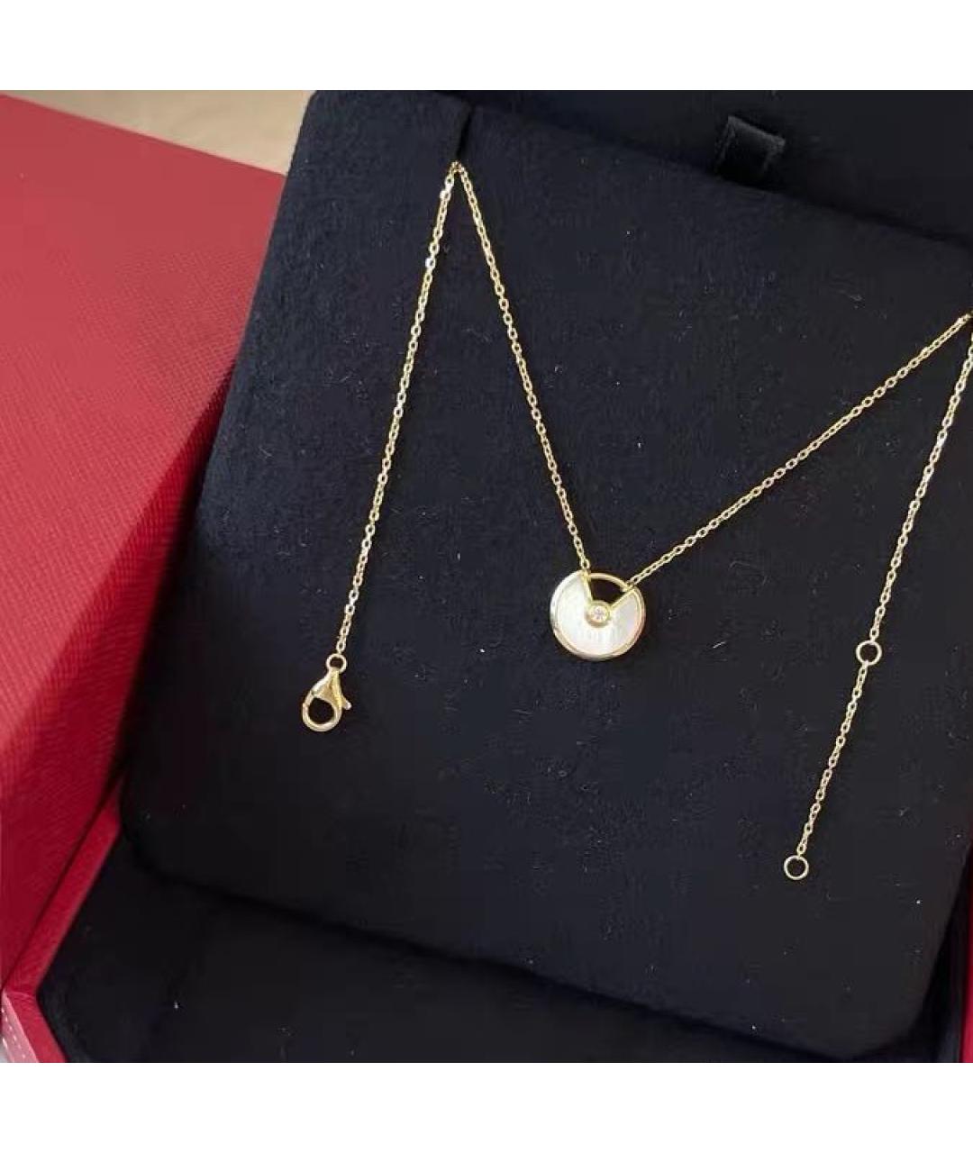 CARTIER Белое колье из желтого золота, фото 3